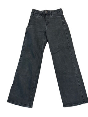 Hollister High-Rise Vintage Baggy Stretch Black Wide-Leg Jeans Size 5 27X31